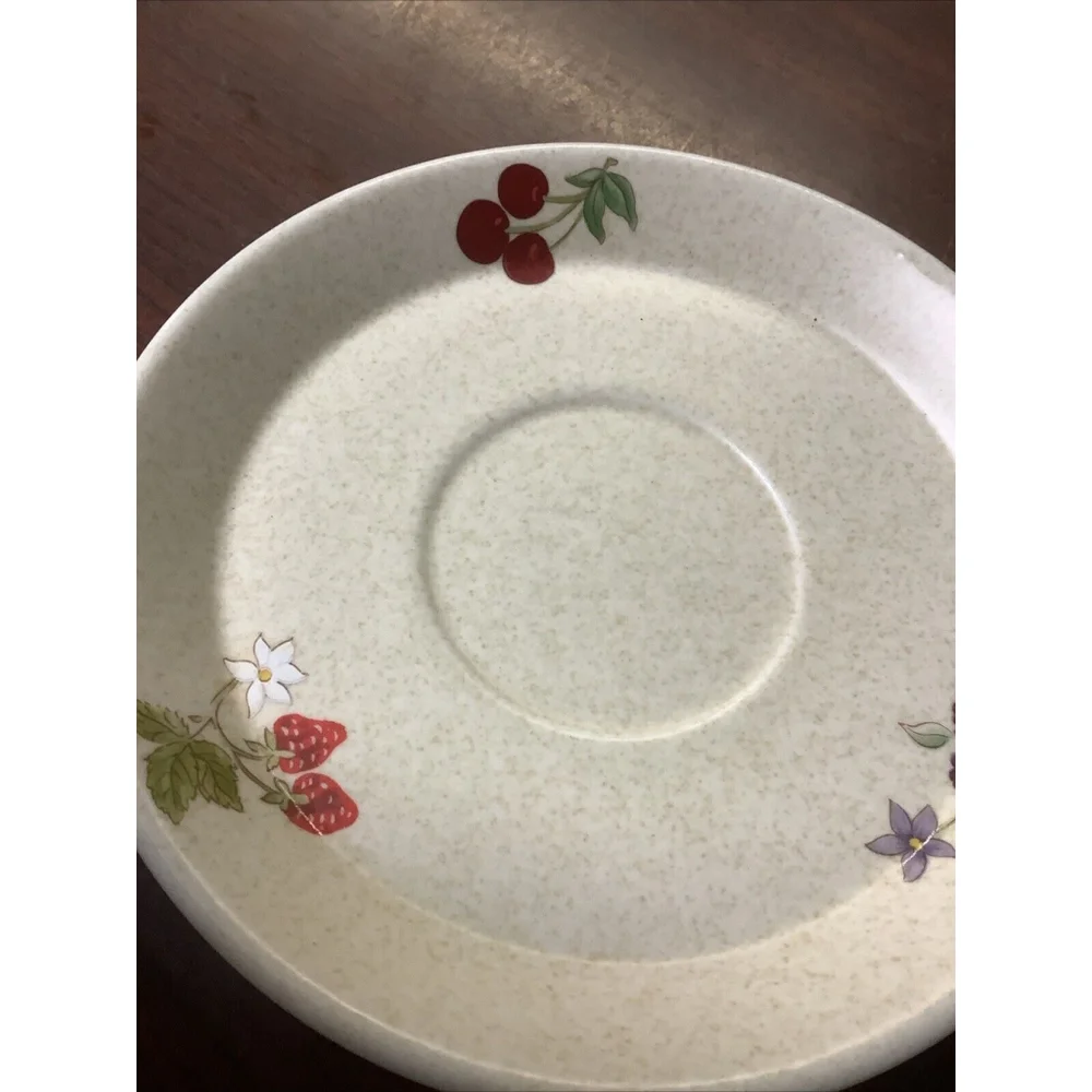 Lenox Temper-ware Summer Harvest Saucers USA Berries Cherries Small Plate 6 inch